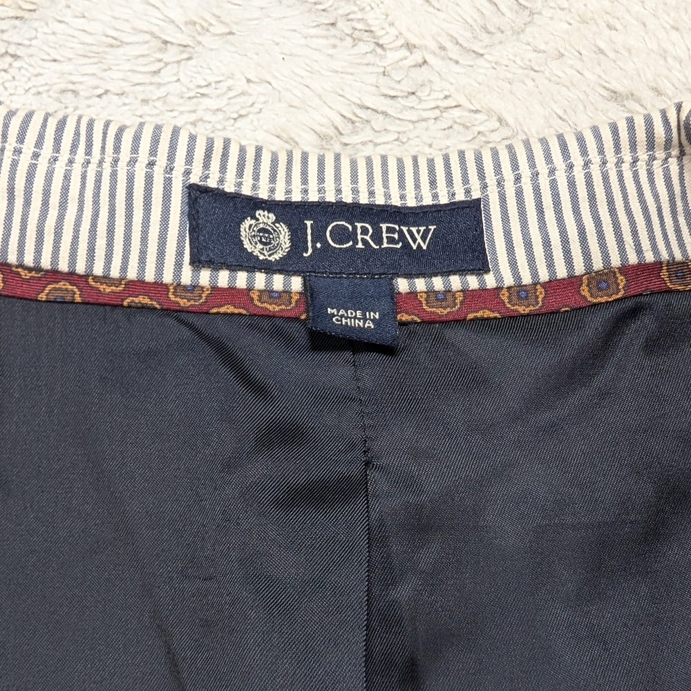J. Crew Jacket Mens 46 L Blue Pinstripe Legacy Sportcoat 3 Button Business - Picture 4 of 11